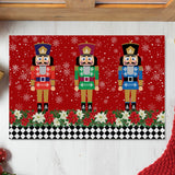 Christmas Nutcracker Doormat Indoor Outdoor Floor Mat Christmas Decoration 40x60cm -Style 3