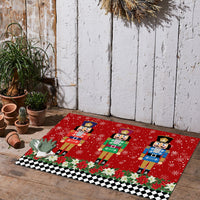 Christmas Nutcracker Doormat Indoor Outdoor Floor Mat Christmas Decoration 40x60cm -Style 3