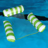 Portable Inflatable Swimming Pool Float Hammock Water Hammock Lounger Pool Floating Bed-Green