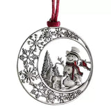 Christmas Tree Hanging Pendant Solid Metal Xmas Ornaments Decorations -Style 2