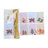 30pcs Christmas Gift Bag Party Candy Bags Cookie Gifts Wrapping Pouch with Tags