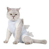 Pet Cat Surgery Recovery Suit E-Collar Alternative for Abdominal Wounds or Skin Disorders-L
