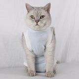 Pet Cat Surgery Recovery Suit E-Collar Alternative for Abdominal Wounds or Skin Disorders-L