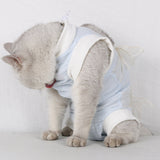Pet Cat Surgery Recovery Suit E-Collar Alternative for Abdominal Wounds or Skin Disorders-M