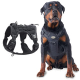 No-Pull Training Dog Harness Adjustable Reflective Pet Training Vest Easy Control L -Black