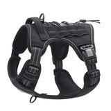 No-Pull Training Dog Harness Adjustable Reflective Pet Training Vest Easy Control S -Black