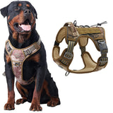 No-Pull Training Dog Harness Adjustable Reflective Pet Training Vest Easy Control L -Desert Camo