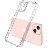 Clear Shockproof Bumper Back Case Cover with 2Pcs Tempered Glass Screen Protector for iPhone 14