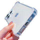 Clear Shockproof Bumper Back Case Cover with 2Pcs Tempered Glass Screen Protector for iPhone 14 Pro