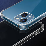 Clear Shockproof Bumper Back Case Cover with 2Pcs Tempered Glass Screen Protector for iPhone 14