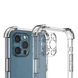 Clear Shockproof Bumper Back Case Cover with 2Pcs Tempered Glass Screen Protector for iPhone 14 Pro Max