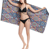 Beach Towel Swim Towel Pool Towel Sand Free Quick Dry Microfiber Absorbent-Style 4