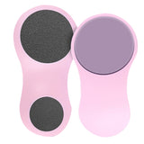 2Pcs Double Headed Manual Sandpaper Foot File Foot Callus Remover Dead Skin Removal Tool for Hard Skin-Pink