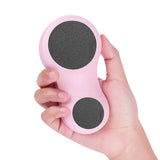 2Pcs Double Headed Manual Sandpaper Foot File Foot Callus Remover Dead Skin Removal Tool for Hard Skin-Pink