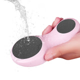 2Pcs Double Headed Manual Sandpaper Foot File Foot Callus Remover Dead Skin Removal Tool for Hard Skin-Pink