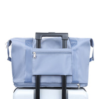 Large Capacity Collapsible Travel Bag Expandable Waterproof Duffel Bag-Blue