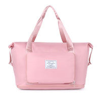 Large Capacity Collapsible Travel Bag Expandable Waterproof Duffel Bag-Pink