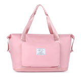 Large Capacity Collapsible Travel Bag Expandable Waterproof Duffel Bag-Pink