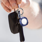 For Apple AirTag Carbon Fiber Shockproof Armor Protective Case Cover Anti-lost Holder Keyring-Blue