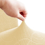 2pcs Stretch Jacquard Dining Room Chair Cover Elastic Slipcover Home-Beige