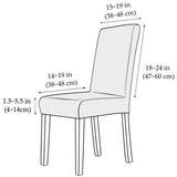 2pcs Stretch Jacquard Dining Room Chair Cover Elastic Slipcover Home-Light Grey