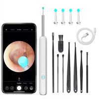 Wax Removal Tool Camera 3.3mm HD Ear Scope Otoscope with Light-White