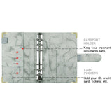 A6 Budget Binder Cash Envelope Planner System Organizer with Budget Money Envelopes-Grey