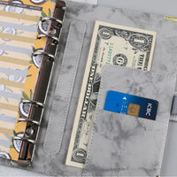 A6 Budget Binder Cash Envelope Planner System Organizer with Budget Money Envelopes-Grey