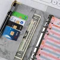 A6 Budget Binder Cash Envelope Planner System Organizer with Budget Money Envelopes-Grey