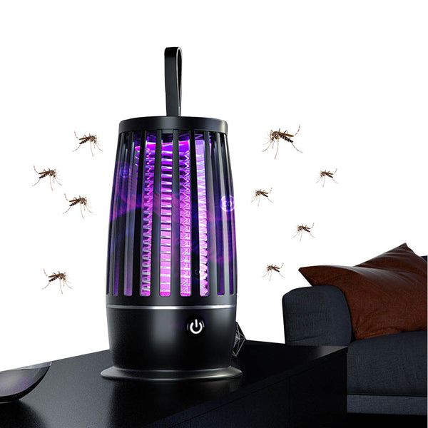 LED Electric Mosquito Killer Lamp USB Fly Trap Insect Bug Zapper Catcher-Black