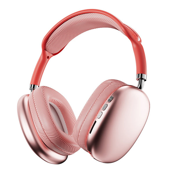 Wireless Headphones TWS Earphones Noise Reduction Headset-Red