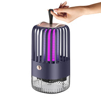 USB Rechargeable Electric Mosquito Killer Lamp Mosquito Zapper Trap LED UV Light-Blue