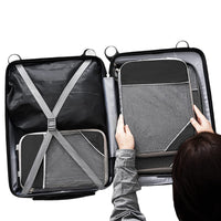 6 Pcs Set Compression Packing Cubes Travel Accessories Expandable Packing Organizers Black