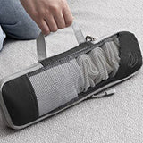 6 Pcs Set Compression Packing Cubes Travel Accessories Expandable Packing Organizers Black