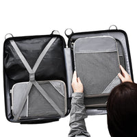 6 Pcs Set Compression Packing Cubes Travel Accessories Expandable Packing Organizers Grey