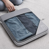6 Pcs Set Compression Packing Cubes Travel Accessories Expandable Packing Organizers Grey