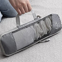 6 Pcs Set Compression Packing Cubes Travel Accessories Expandable Packing Organizers Grey