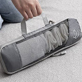 6 Pcs Set Compression Packing Cubes Travel Accessories Expandable Packing Organizers Grey