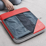 6 Pcs Set Compression Packing Cubes Travel Accessories Expandable Packing Organizers Red