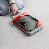 6 Pcs Set Compression Packing Cubes Travel Accessories Expandable Packing Organizers Red