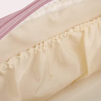 Double Zipper Cosmetic Bag Makeup Organizer Travel Toiletry Bag Pink
