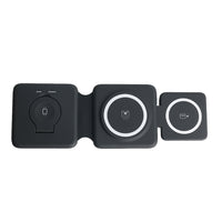 3 in 1 For Apple Magnetic Foldable Wireless Charger Folding Wireless Charging Station for Travel Black