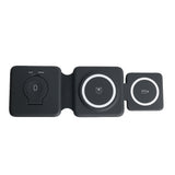 3 in 1 For Apple Magnetic Foldable Wireless Charger Folding Wireless Charging Station for Travel Black