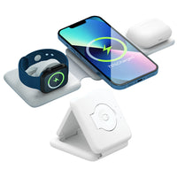 3 in 1 For Apple Magnetic Foldable Wireless Charger Folding Wireless Charging Station for Travel White