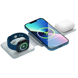 3 in 1 For Apple Magnetic Foldable Wireless Charger Folding Wireless Charging Station for Travel White