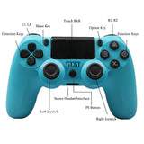PS4 DualShock Compatible Wireless Controller Gamepad Remote with Android USB Charging Port-Blue