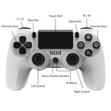 PS4 DualShock Compatible Wireless Controller Gamepad Remote with Android USB Charging Port-White