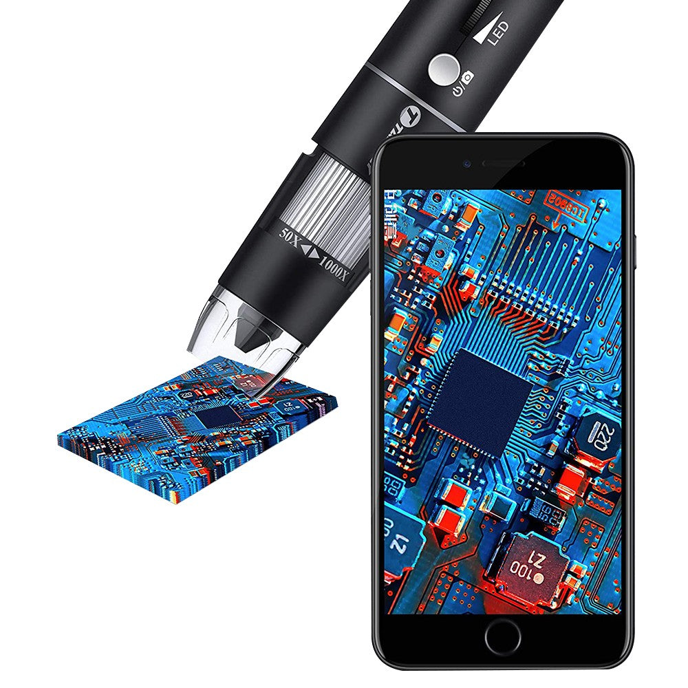 Wireless Digital WiFi USB Microscope Camera 50x-1000x Magnification Mi ...