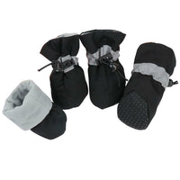4Pcs Anti Slip Protective Dog Shoes Boots Pet Socks Booties Black
