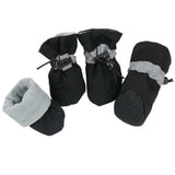 4Pcs Anti Slip Protective Dog Shoes Boots Pet Socks Booties Black